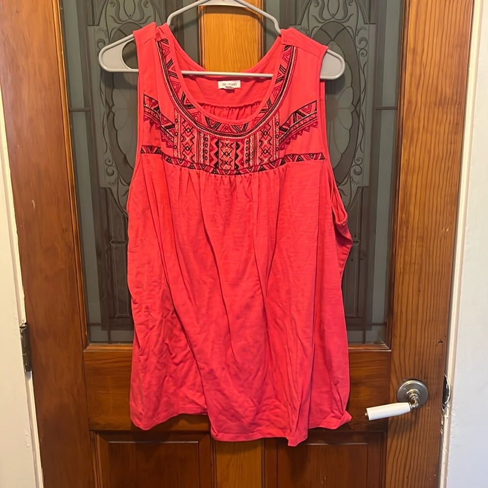 Embroidered tank